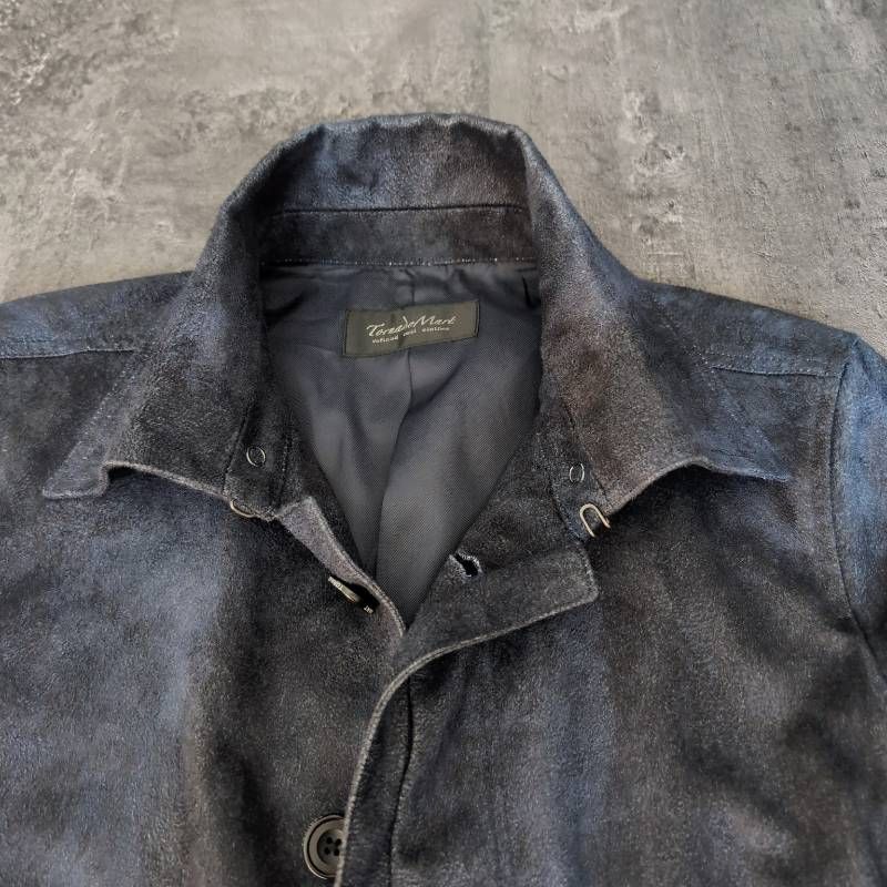 Tornado Mart Faux Suede Jacket Men's L Navy トルネードマート