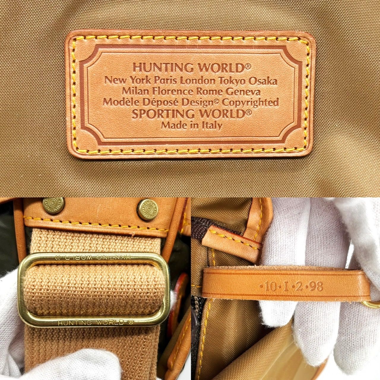 良品】HUNTING WORLD ハンティングワールド ショルダーバッグ 