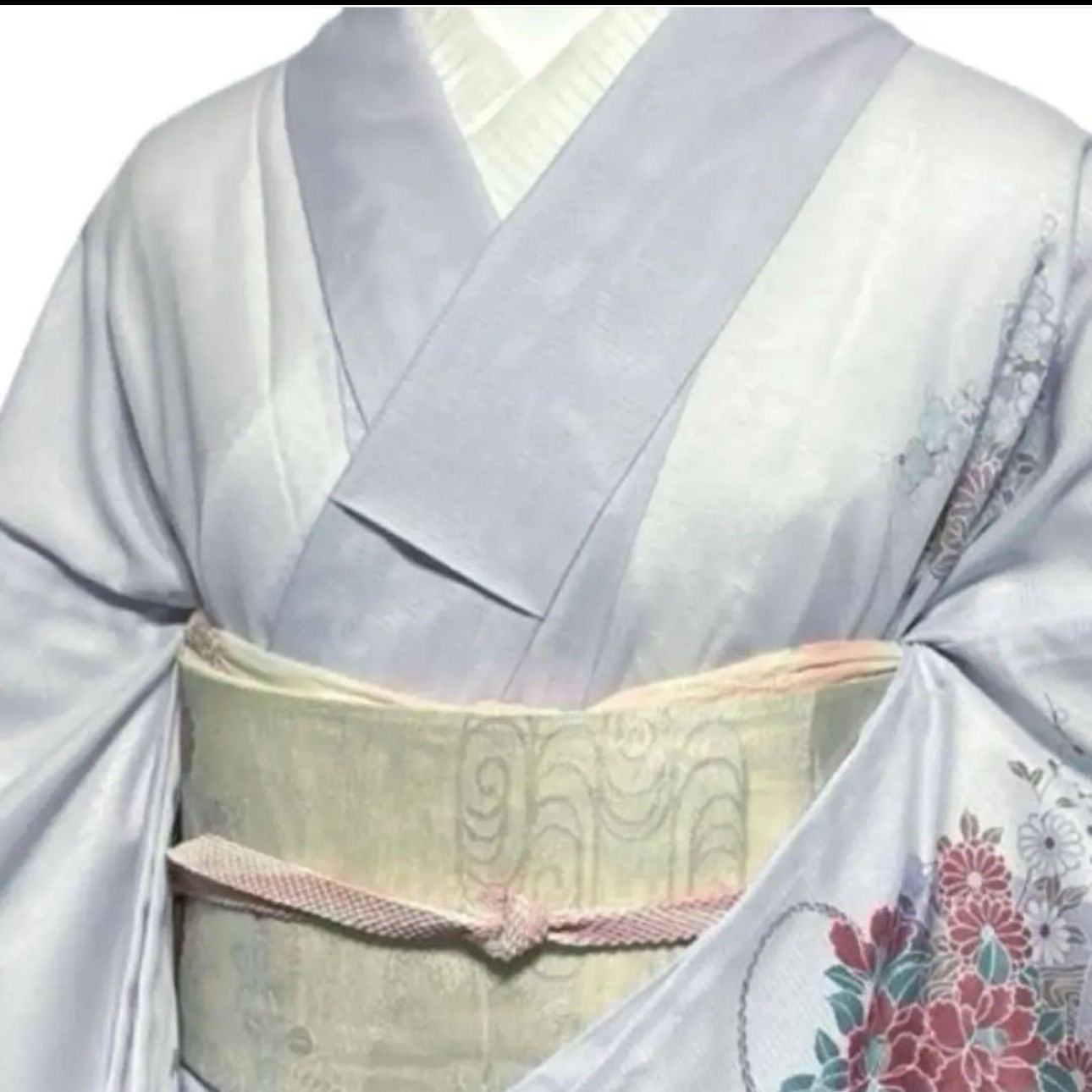 東レ 日本製 夏着物 絽 訪問着 フルセット 4点 薄物 白菫色 フォーマル