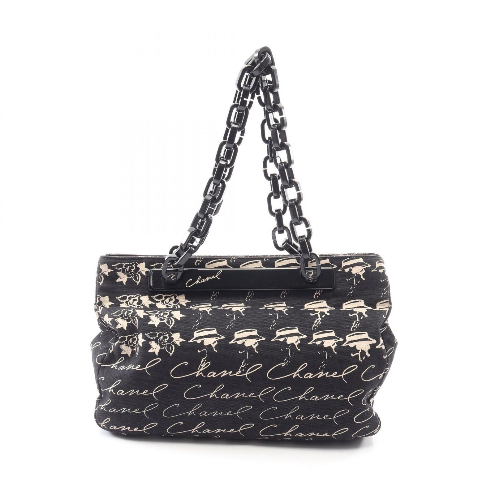 CHANEL シャネル ココマーク カメリア ブラック金具 トートバッグ 