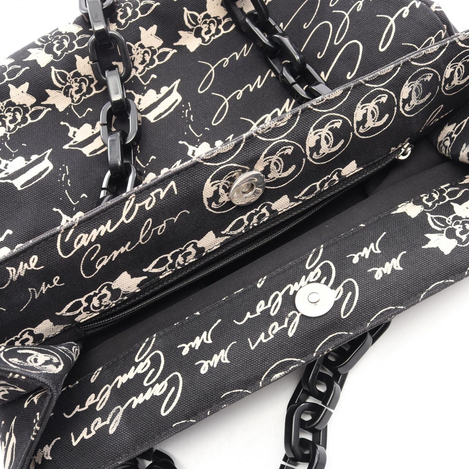 CHANEL シャネル ココマーク カメリア ブラック金具 トートバッグ