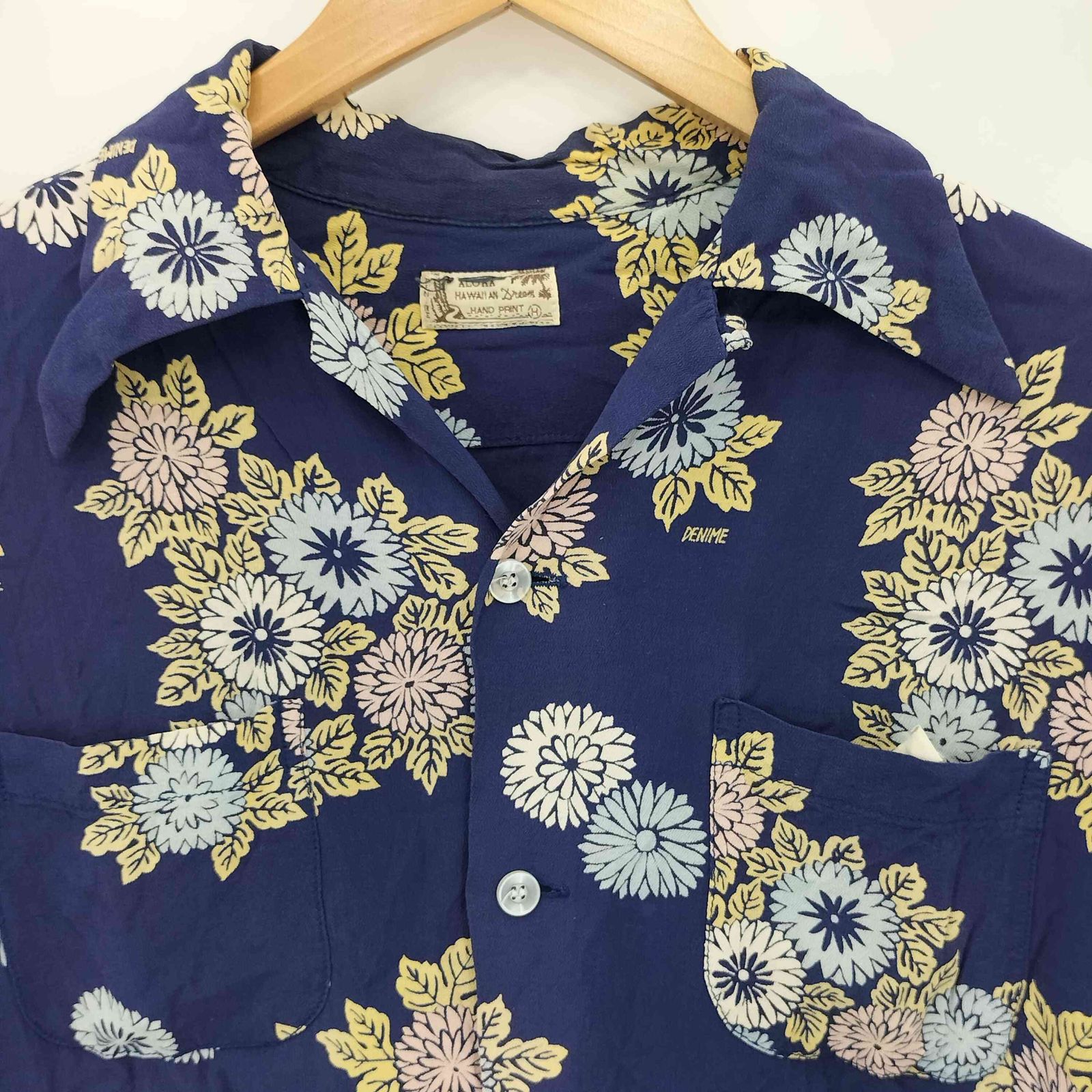 ドゥニーム Denime HAWAIIAN DREAM レーヨン100 アロハ半袖シャツ
