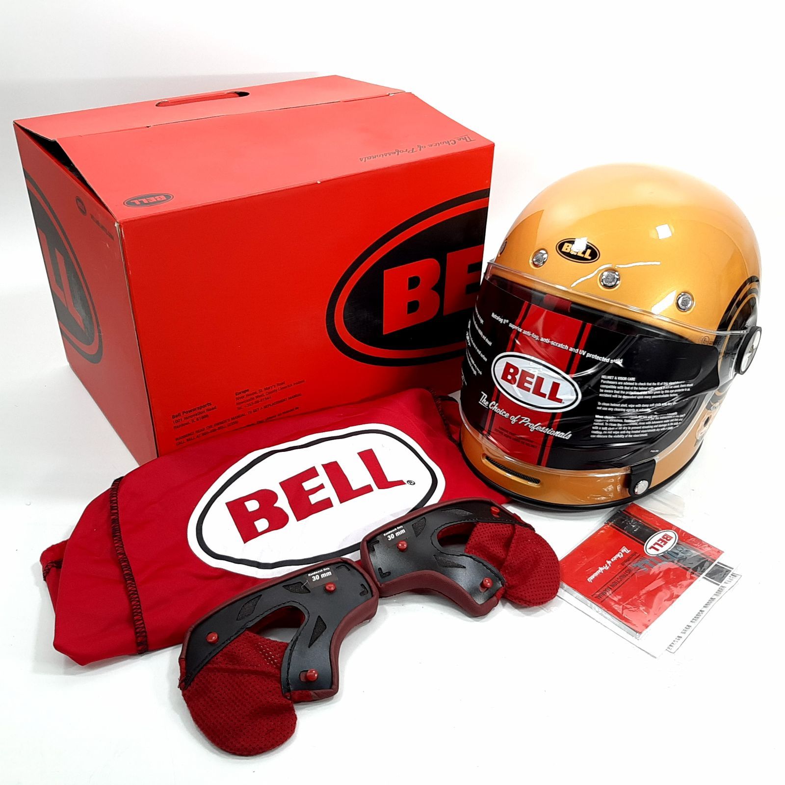 Bell bullitt XXL 中古 中古美品☆BELL BULLITT ベル ブリット ゴールドカスタム フルフェイス