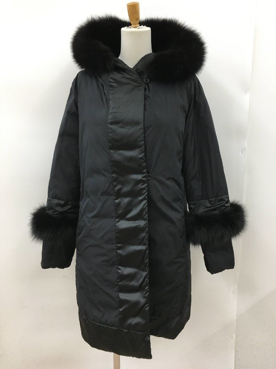 エス マックスマーラ S Max Mara ダウンコート 38 ブラック 長袖 94860316 リバーシブル 付け袖 ショルダーバッグ ベルト付 2312WR081 エス マックスマーラ S Max Mara ダウンコート 38 ブラック 長袖