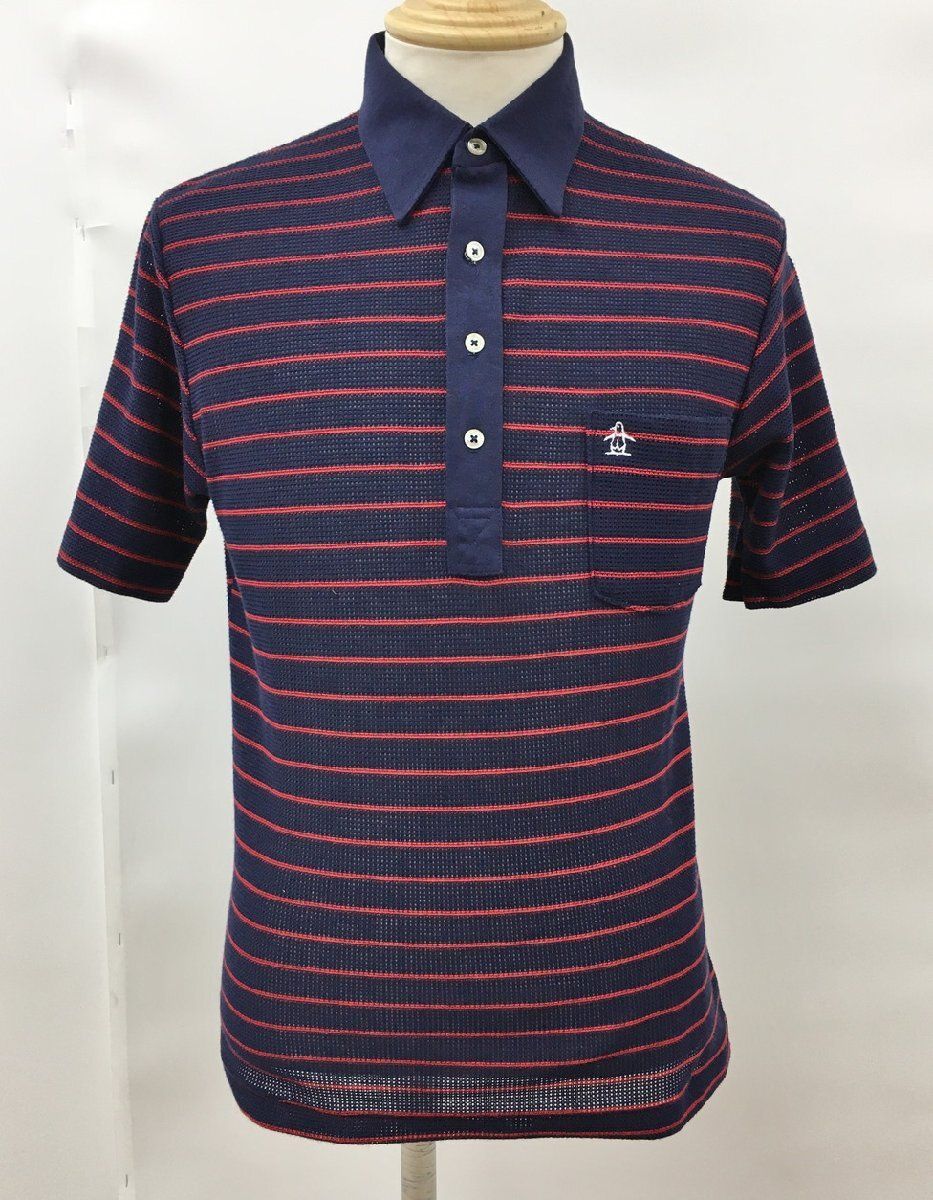 マンシングウェア Munsingwear ポロシャツ M GRAND SLAM ネイビー系