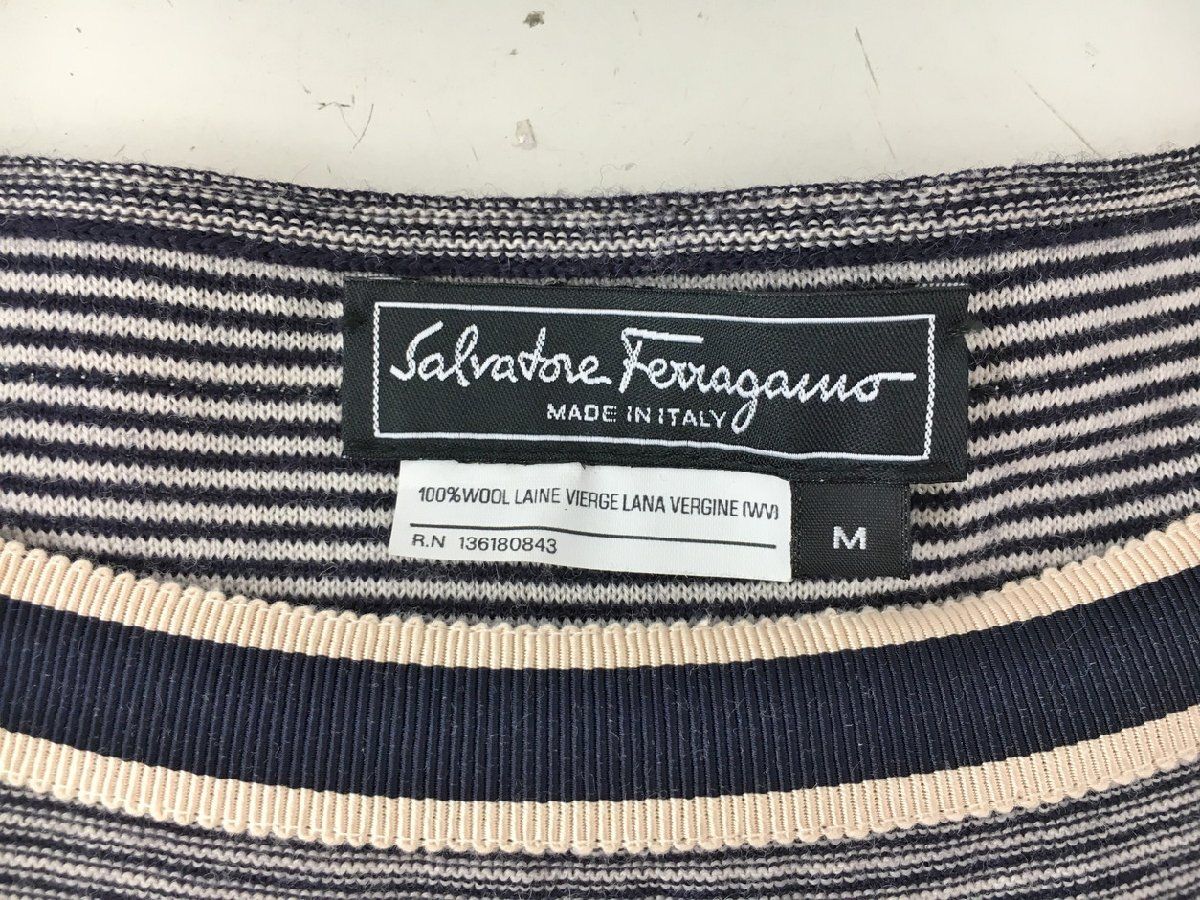 サルヴァトーレフェラガモ Salvatore Ferragamo カットソー M 半袖 ウール100％ イタリア製 ガンチーニ 2508WT002 サルヴァトーレフェラガモ Salvatore Ferragamo カットソー M 半袖