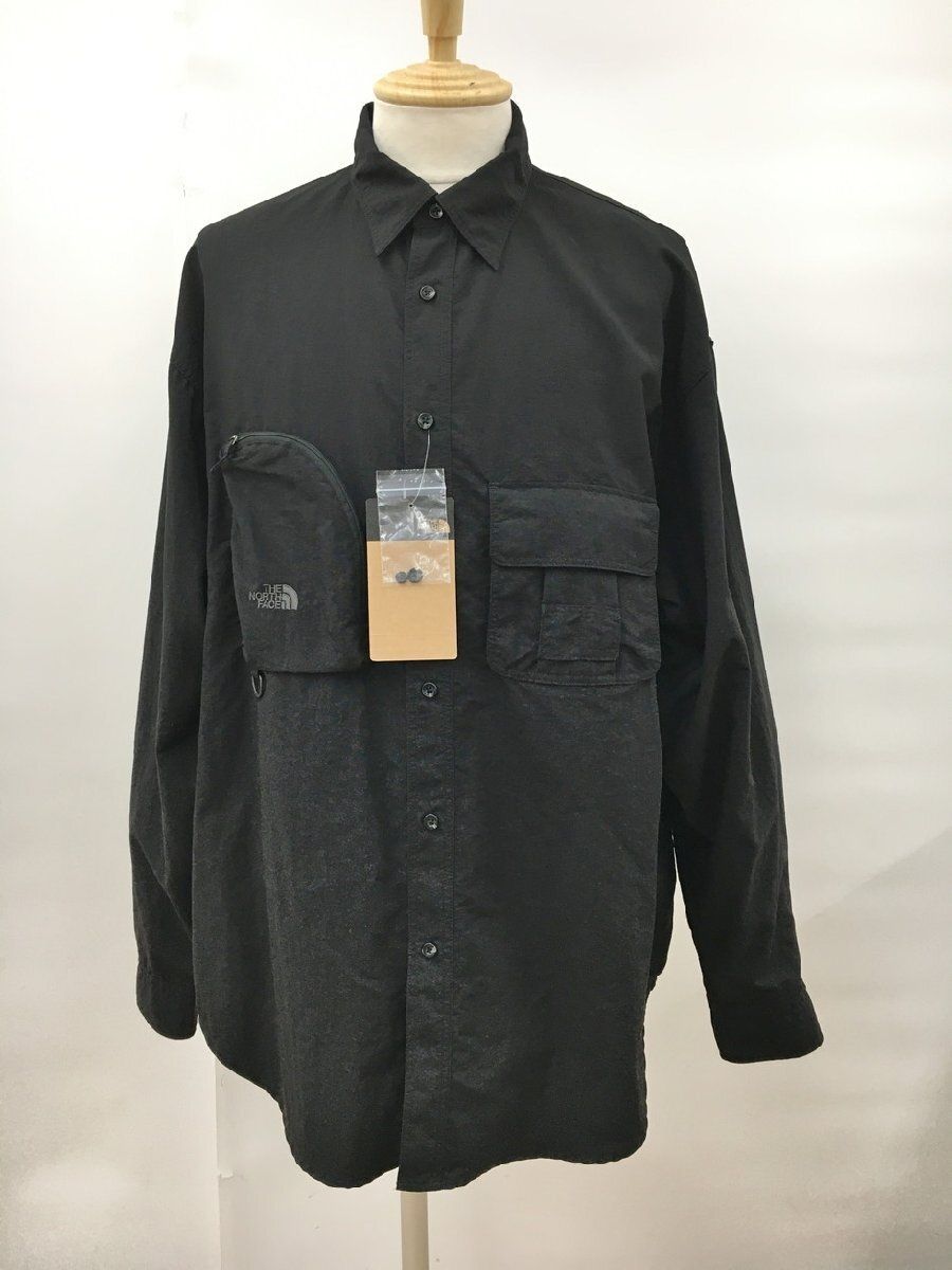 ザ・ノース・フェイス THE NORTH FACE ナイロンシャツ XL K ブラック 長袖 NR12530 フィールドユーティリティシャツ 未使用 2512WS046