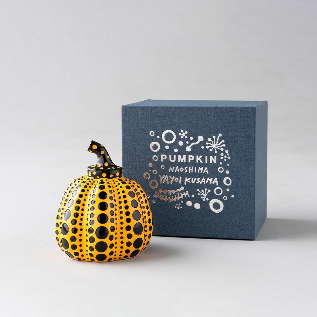 新品未使用 【Max.5】草間彌生 南瓜 オブジェ 黄 Yayoi Kusama Pumpkin
