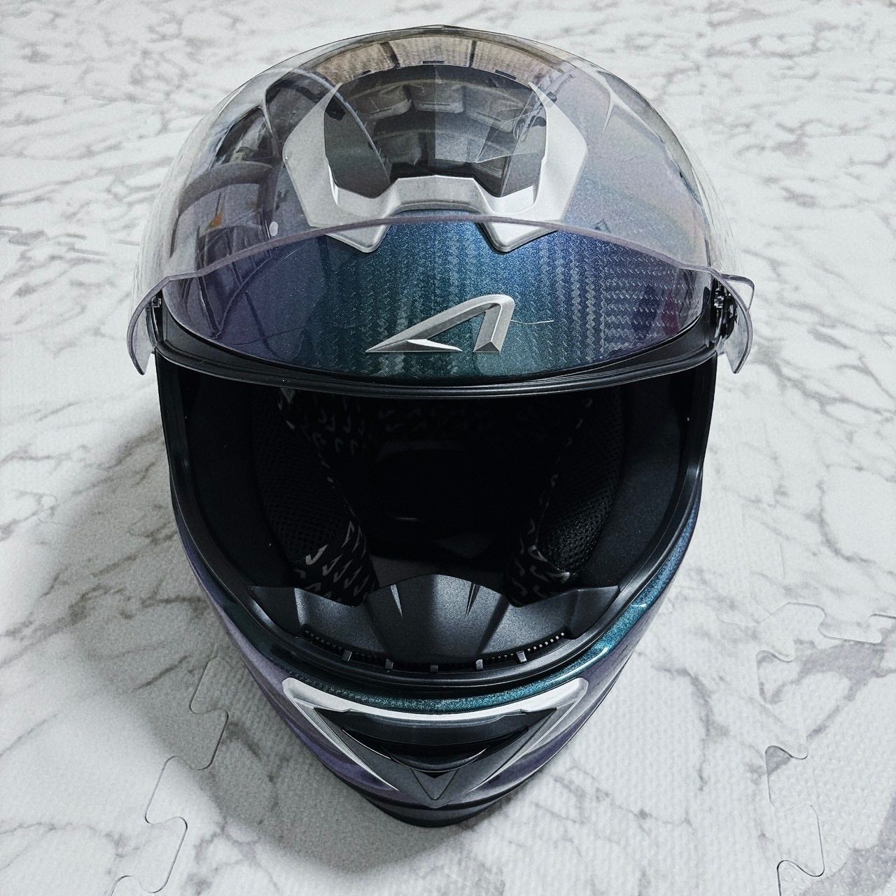 美品 ASTONE アストン GT-1000F カーボン フルフェイス ヘルメット M 