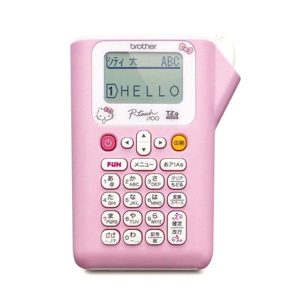 【数量限定】ブラザー工業 ラベルライター ピータッチ PT-J100KTP キティピンク(3.5mm~12mm幅/TZeテープ)