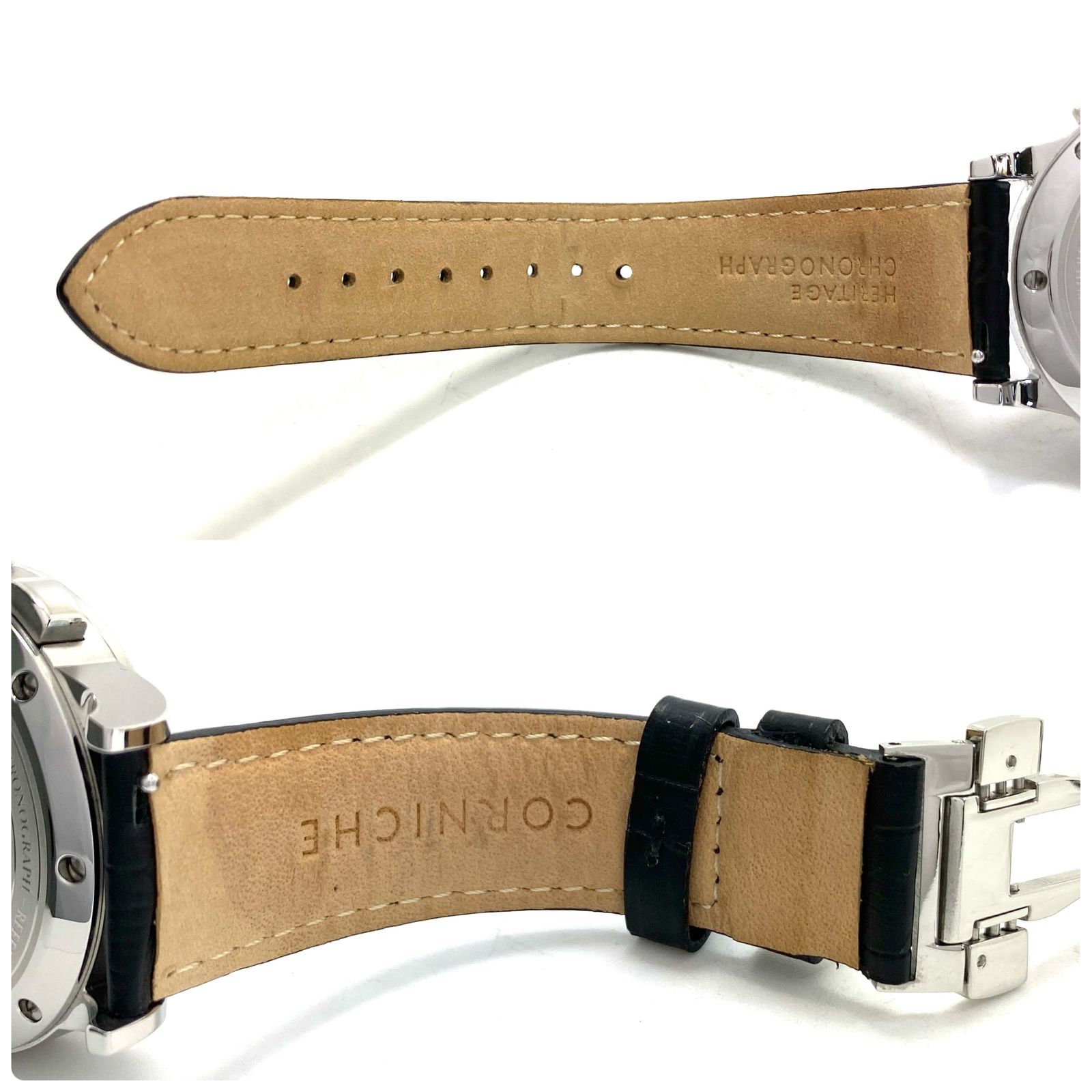 美品・希少】腕時計 メンズ コーニッシュ CORNICHE ヘリテージ クロノ 