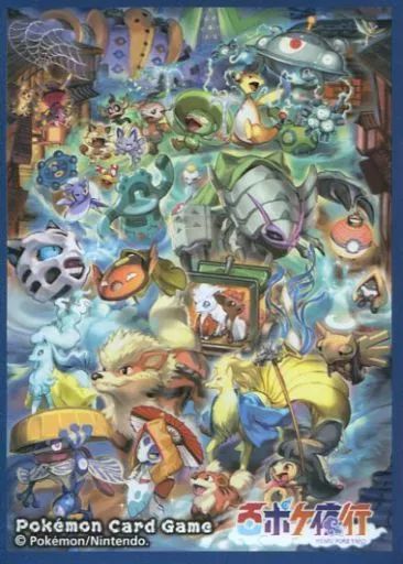 [Used] Supply Pokemon Card Game Deck Shield (Sleeve) 100 Pokédex Night Figure Pokemon Center Limited