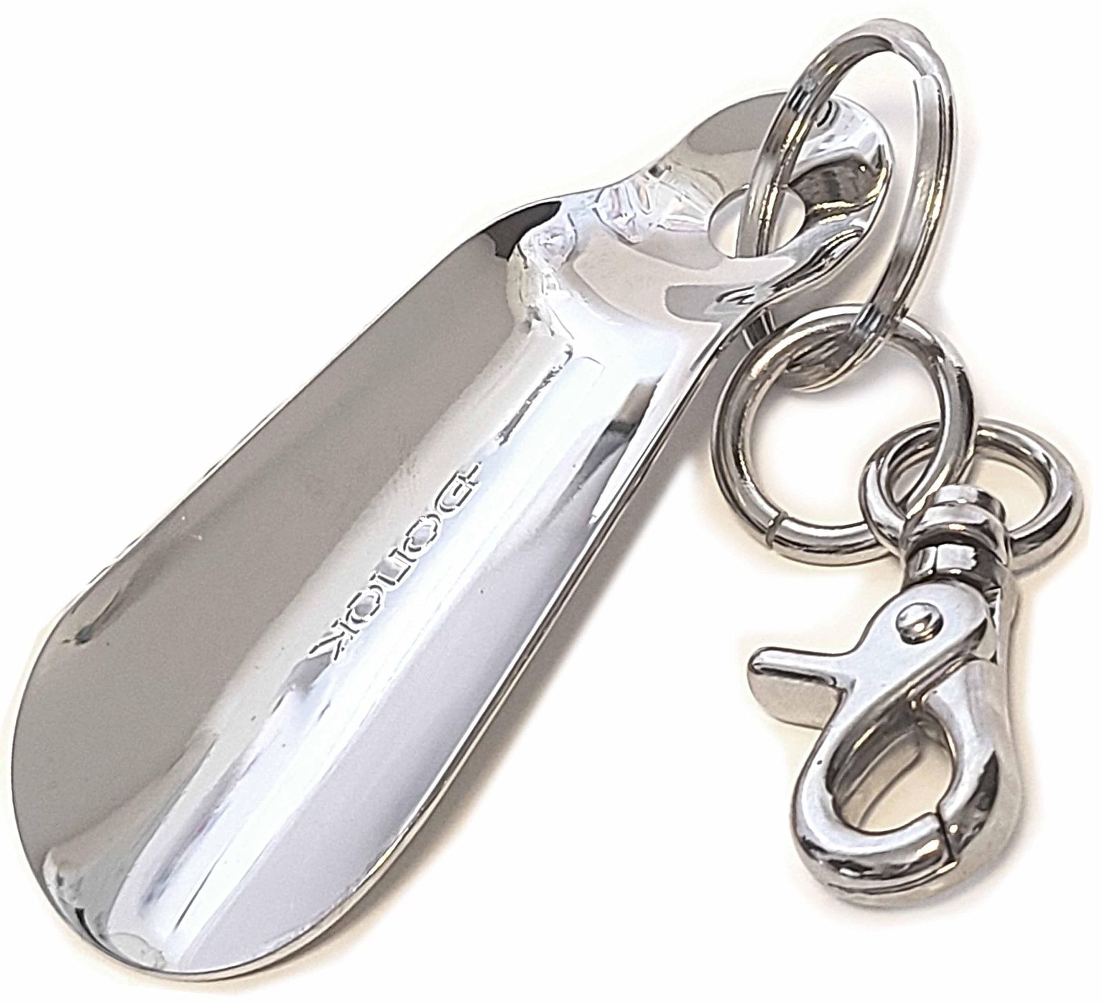 携帯 靴べら 真鍮 おしゃれ ハンド シューホーン 日本製 キーホルダー カラビナ フック付き ニッケル シルバー Bracias Shoe Horn美品　おすすめ