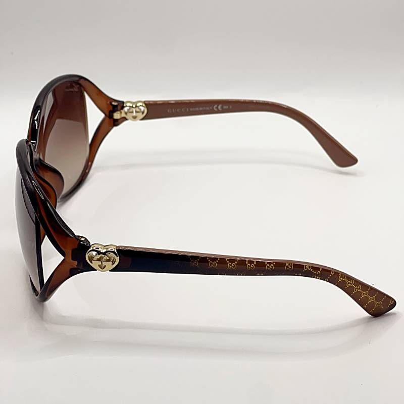 値下げGUCCI サングラス GG3792/F/S ブラウン ハート金具 GUCCI - GUCCI(グッチ) サングラス - GG3792/F/S ダークブラウン