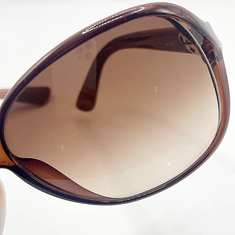 美品　グッチ　1487 インターロッキング　サイドロゴ　GGロゴ　サングラス　茶 GUCCI グッチ ハート インターロッキング GG3792/F/S レディース