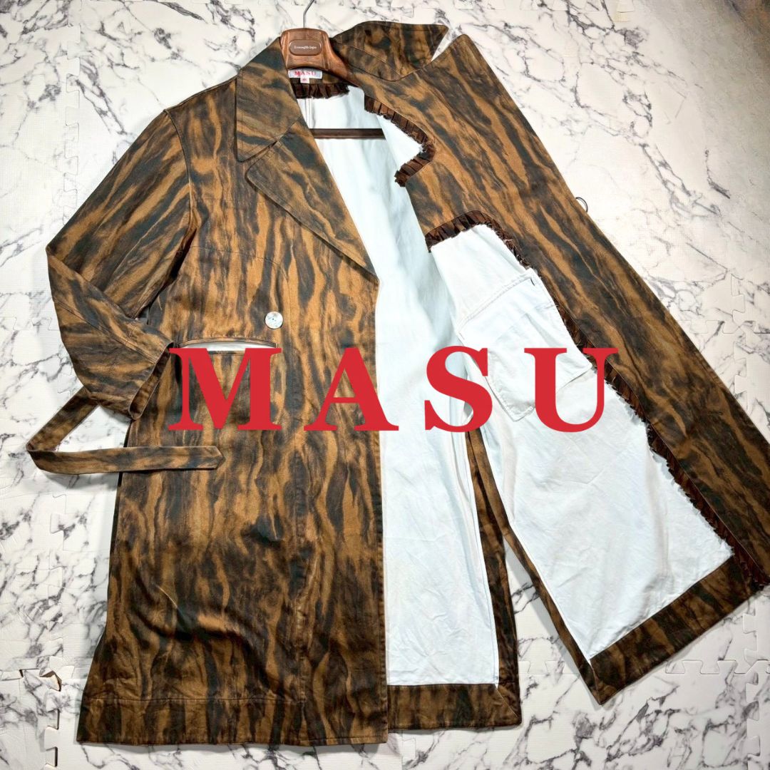 MASU/FUR PRINT GOWN COAT 極美品/エムエーエスユー MASU 21AW FUR