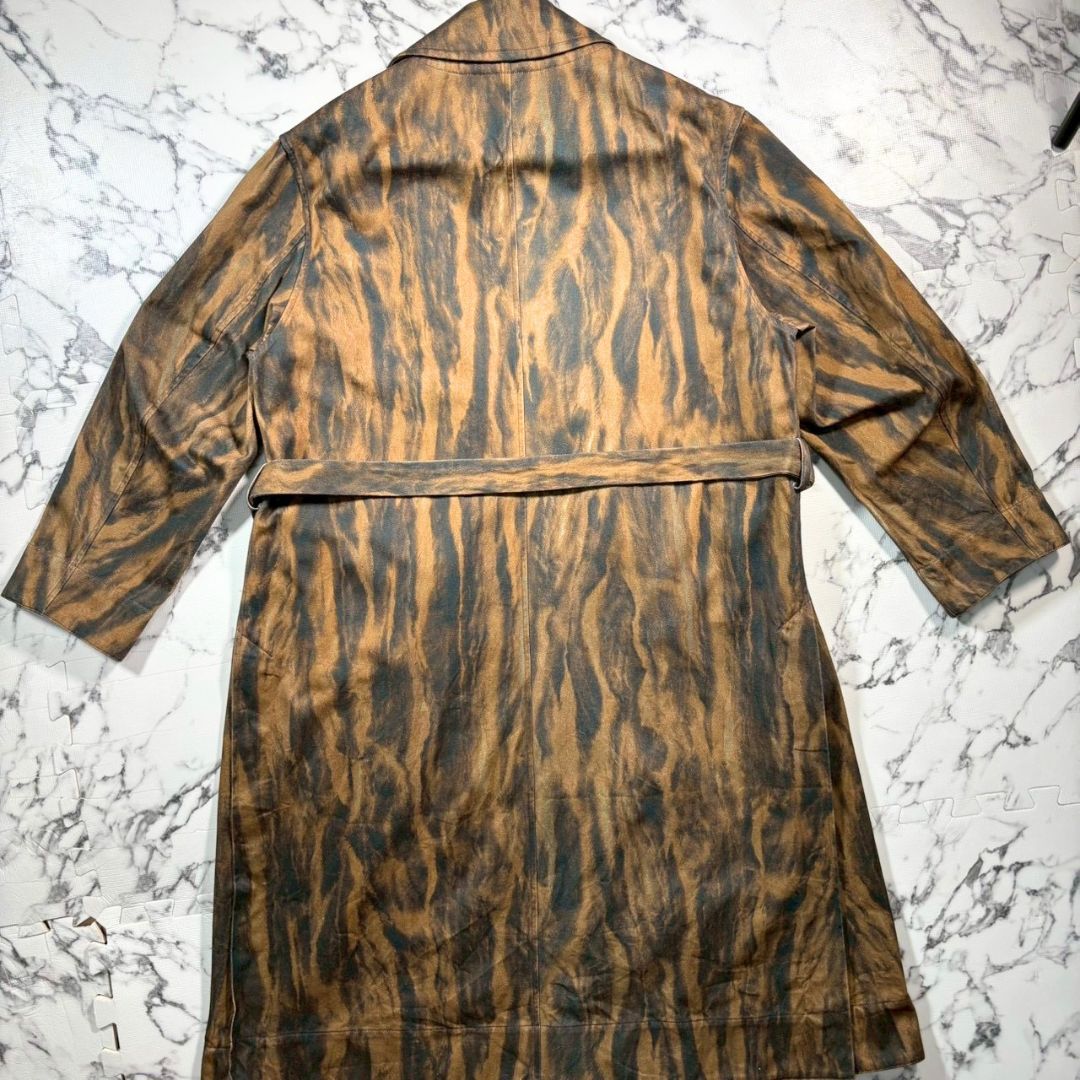 極美品/エムエーエスユー MASU 21AW FUR PRINT GOWN COAT ガウンコート