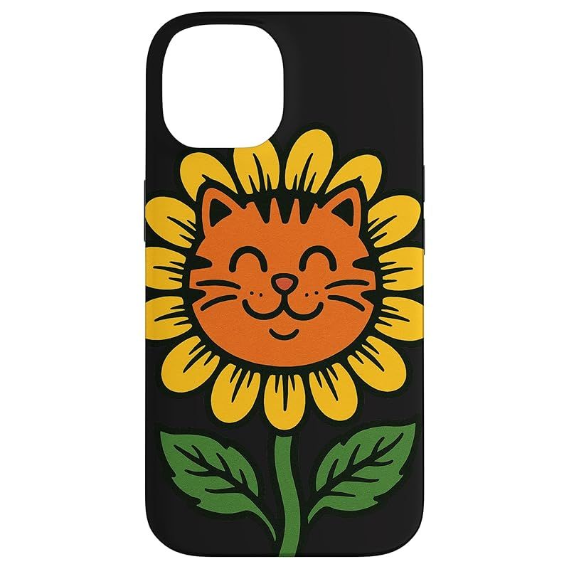 【新品】 ひまわり キティ 猫 かわいい 花柄 猫 スマホケース iPhone 14 用 1