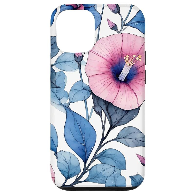【新品】 iPhone 14 アサガオの花 スマホケース 1