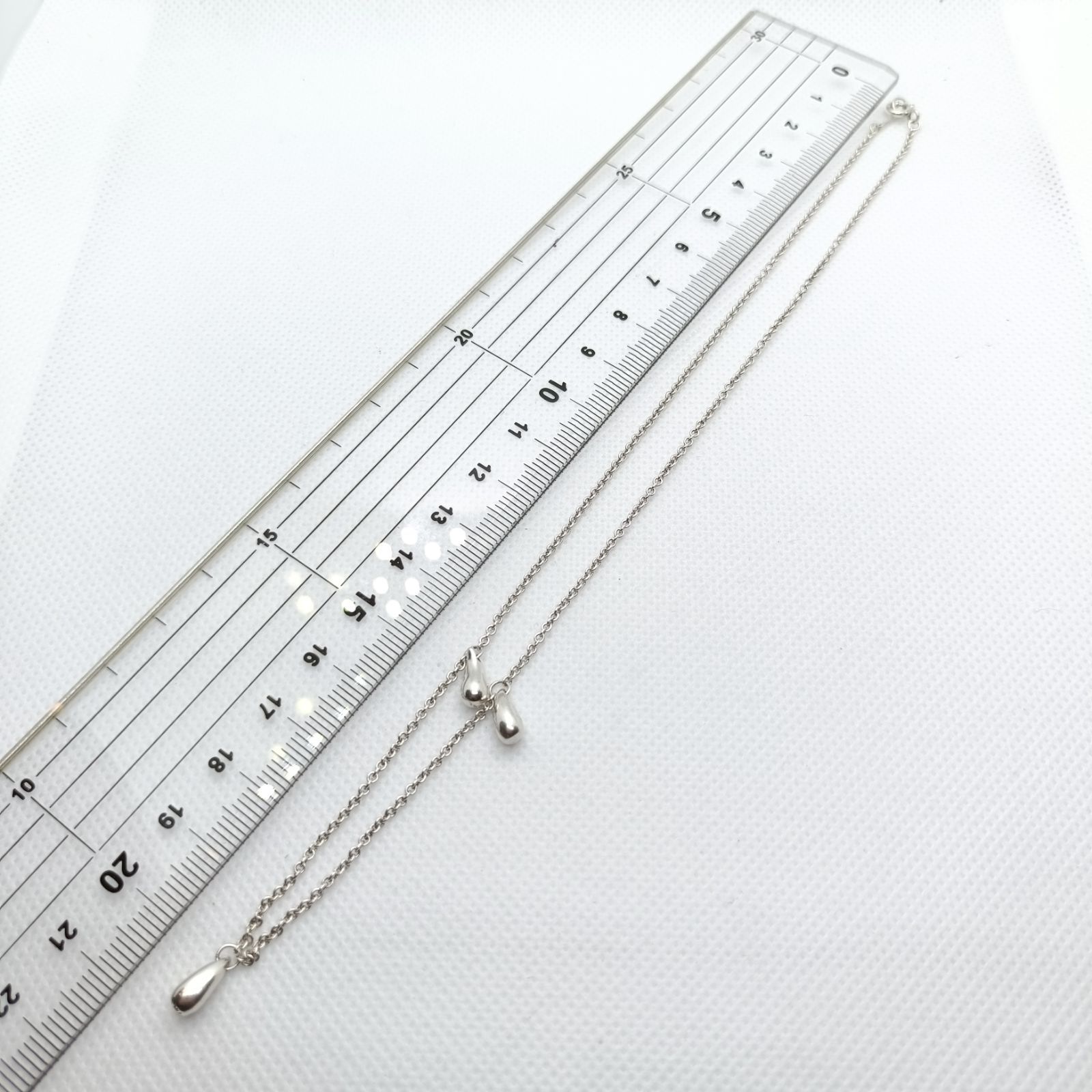 極美品✨️ ティファニー ティアドロップ 3個 3連 ネックレス 雫 925