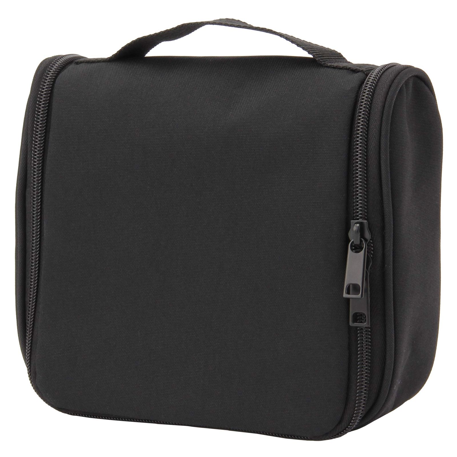 MUJI 無印良品 ポリエステル吊して使える洗面用具ケース 黒・約16×19×6cm 02125752美品　おすすめ