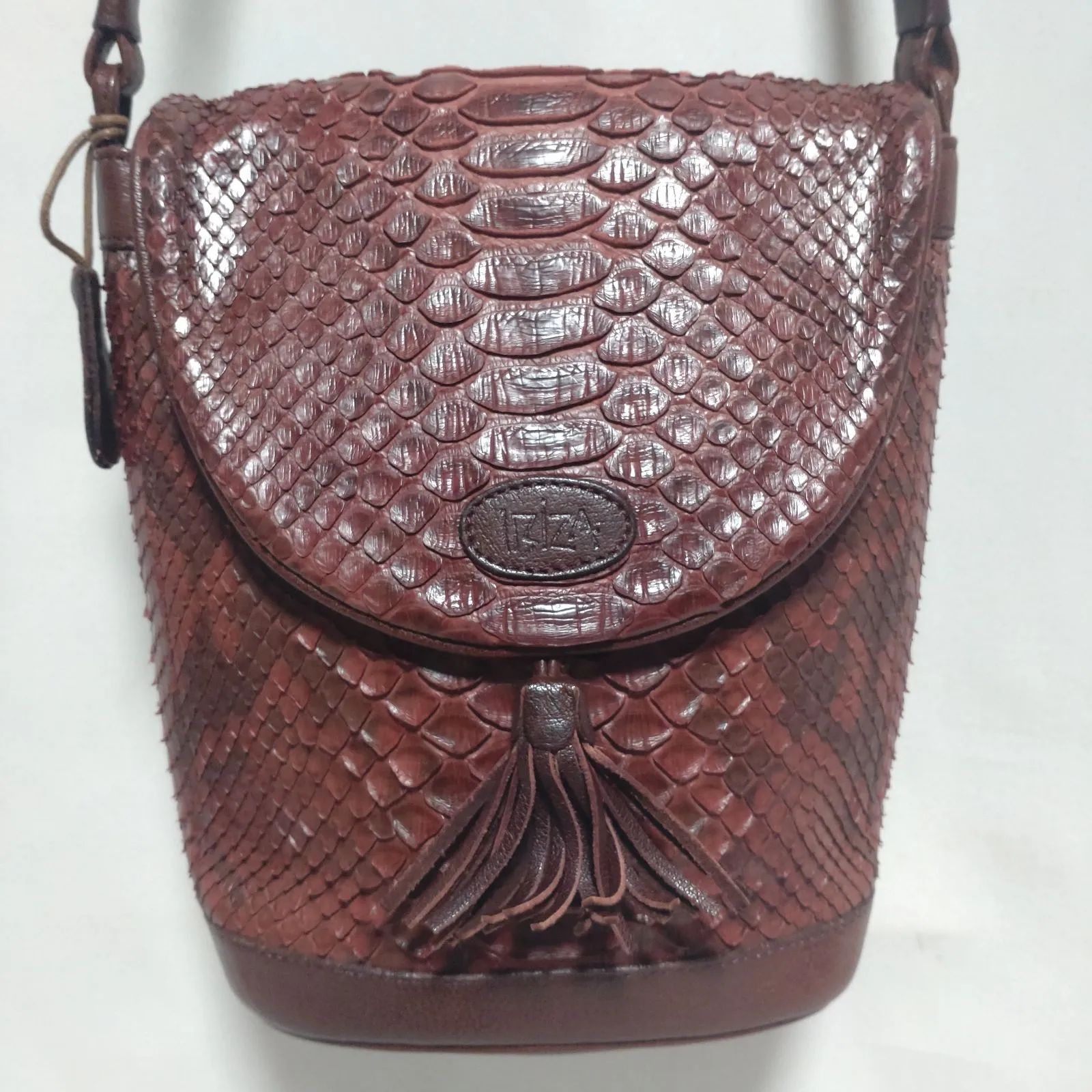イビサ IBIZA ショルダーバッグ 斜め掛け パイソン×レザー ブラウン/055354 イビザ【中古】 IBIZA イビサ イビザ パイソン 蛇革 ショルダーバッグ 茶 - メルカリ