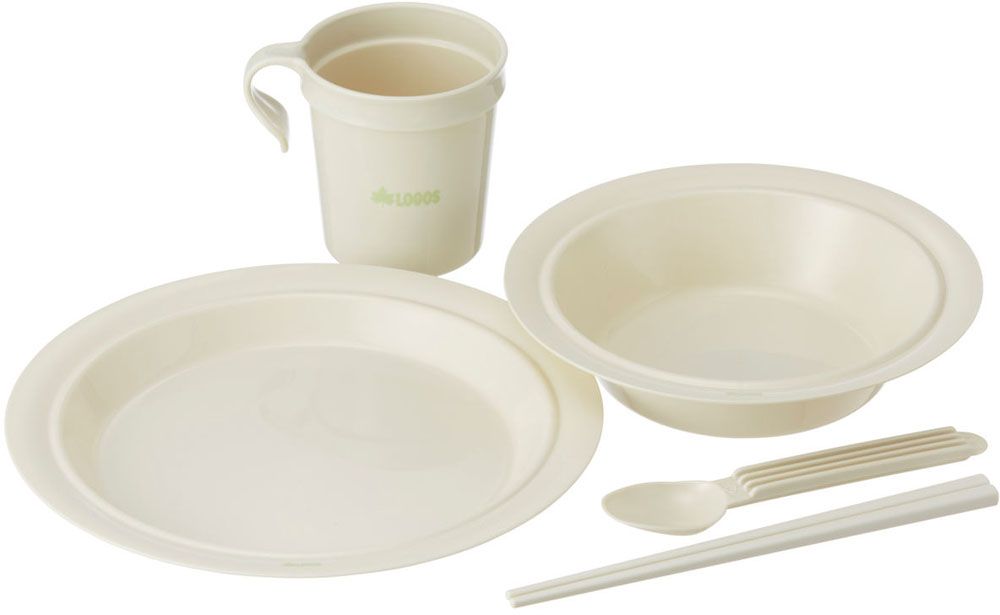 ロゴス ナバホ 食器セット　7人用+α ロゴス LOGOS アウトドア 箸付き食器セットBOX 6人用 81285028