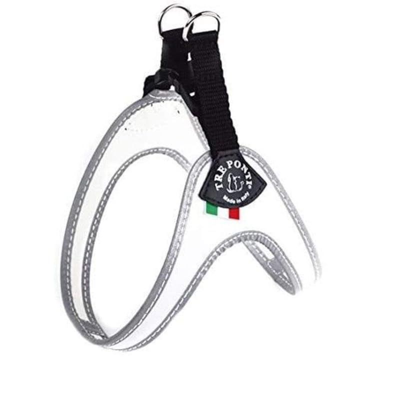 【新品】 TRE PONTI (トレポンティ) 犬用/猫用 ハーネス Fibbia (ファッビア) イタリア製 FLUO (LTP111) (サイズ2.5, ホワイト) 1