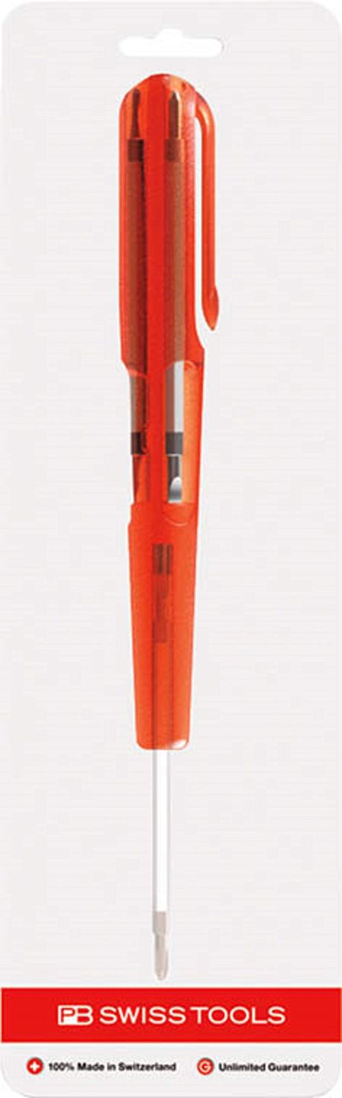 PB SWISS TOOLS ピービースイスツールズ スリムハンドル 52ドライバーブレード付 差替式ドライバー インサイダーミニ ポケットツール パック入 全長155mm 169.V01CN美品　おすすめ