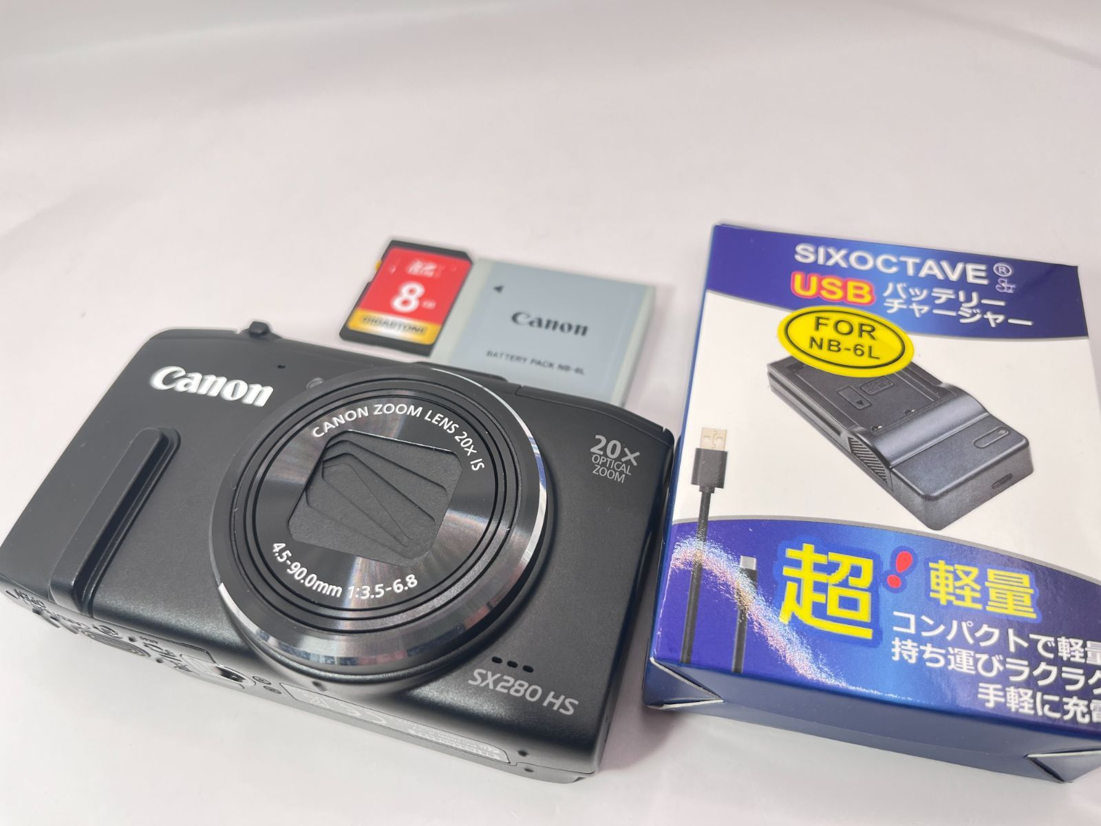 美品】Canon PowerShot SX280 HS ブラック コンパクトデジタルカメラ 