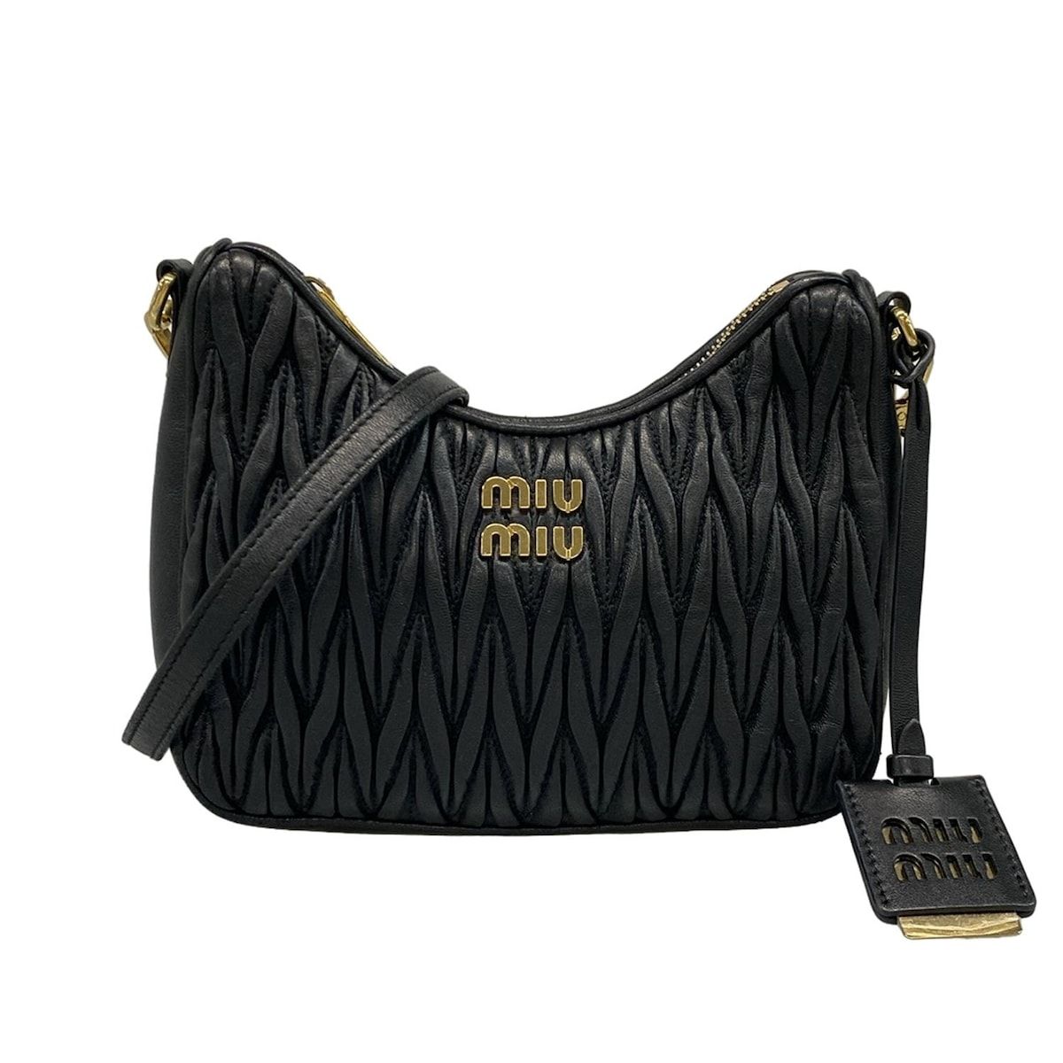 miumiu(ミュウミュウ) ショルダーバッグ マテラッセ 黒 レザー - メルカリ