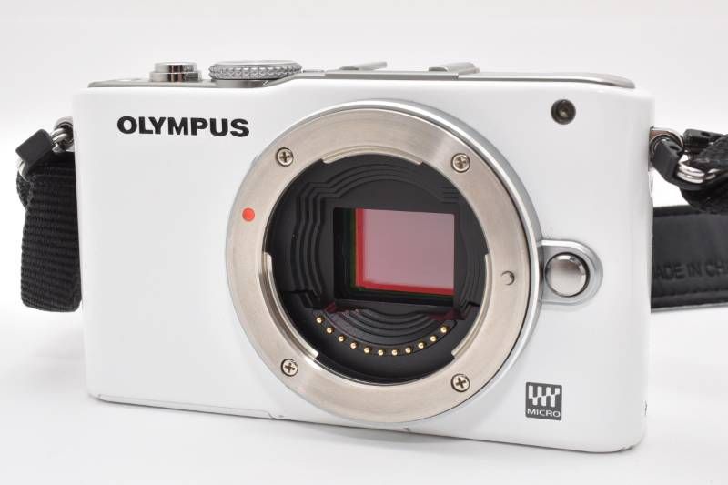 実用品】Olympus オリンパス PEN E-PL3 ボディ 白 ホワイト シャッター