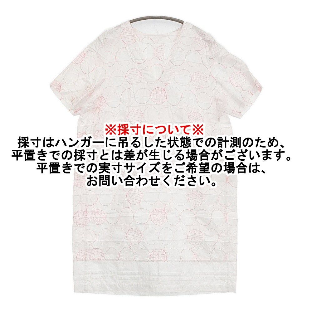 Haat ISSEY MIYAKE 刺繍 HA63FT553 サイズ2 コットン Vネック