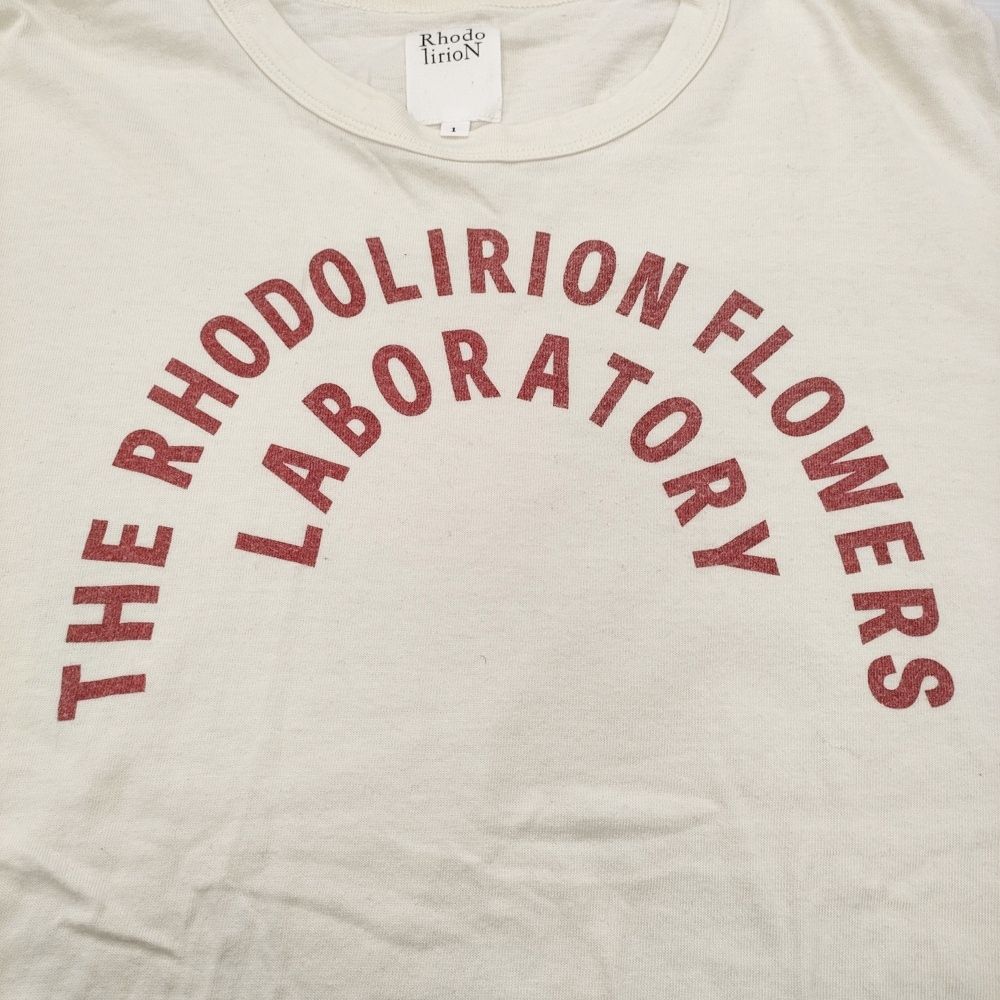 RhodolirioN Logo Loose Tee MP919 サイズ1 オーバーサイズ 半袖Ｔシャツ カットソー アイボリー レディース ロドリリオン【中古】6-0407S♪ RhodolirioN Logo Loose Tee MP919 サイズ1 オーバーサイズ 半袖T