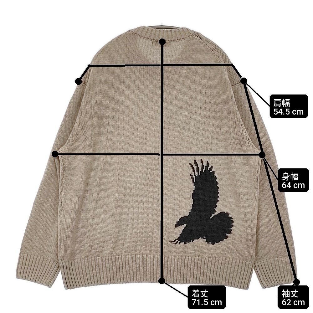 s'yte Yohji Yamamoto 7G WOOL-BLEND INTARSIA CROW-PATTERN PULLOVER