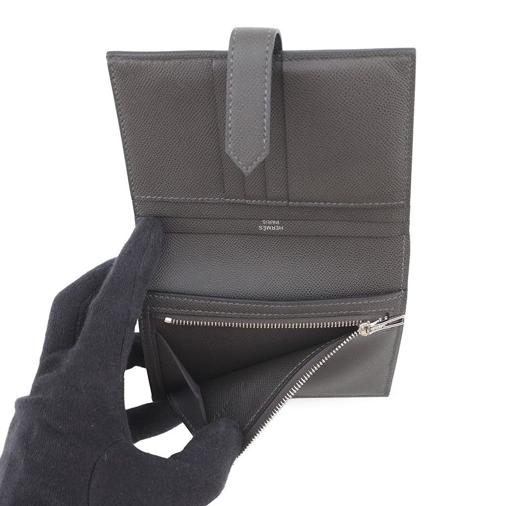 エルメス 二つ折り財布 ベアンコンパクト アルドワーズ/シルバー金具 ヴォーマダム W刻印 財布 HERMES - エルメス 二つ折り財布 ベアンコンパクト アルドワーズ