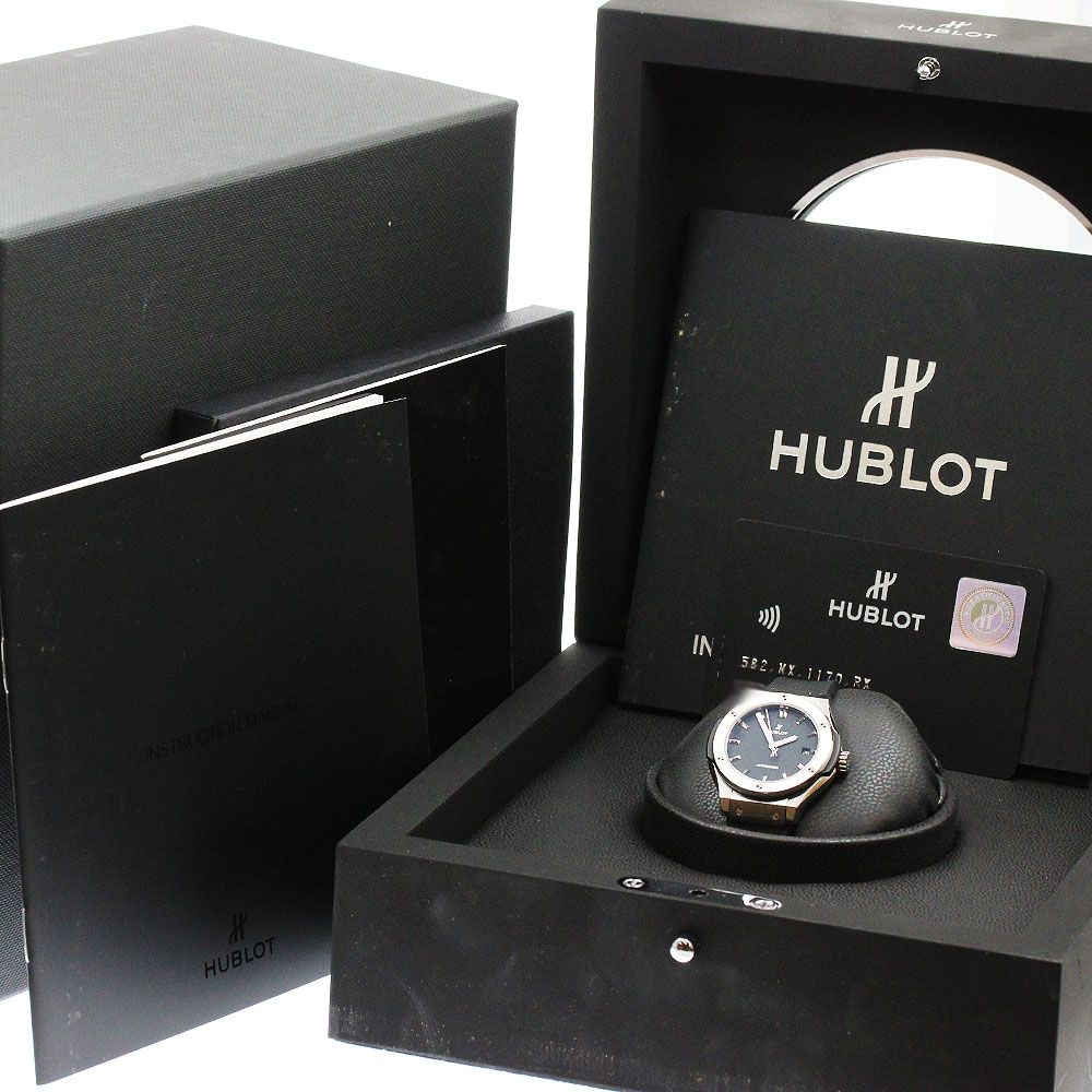 ウブロ HUBLOT 582.NX.1170.RX クラシック フュージョン デイト 自動巻き レディース 箱・保証書付き_955059 ウブロ HUBLOT 582.NX.1170.RX クラシック フュージョン デイト 自動