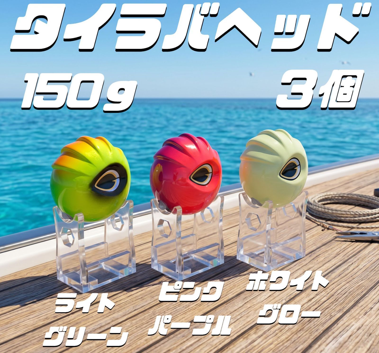 オークション値下げ⭐︎タイラバヘッド⭐︎ 浅場から中深海網羅セット PUDLEE STORE 限定カラー】タイラバJET フラットサイド 60g ヘッド 2色