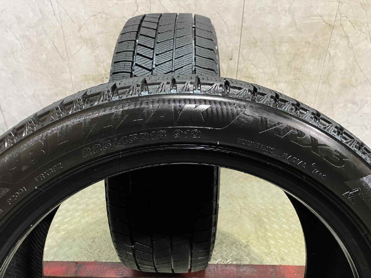 BS BRIDGESTONE BLIZZAK VRX3 225/45R18 18インチ スタッドレス 2本 23～24年製 クラウンアスリート レヴォーグ等　(KTJ666) クレジットカード QRコード決済可能 BS BRIDGESTONE BLIZZAK VRX3 225/45R18 18インチ スタッドレス 2本 23