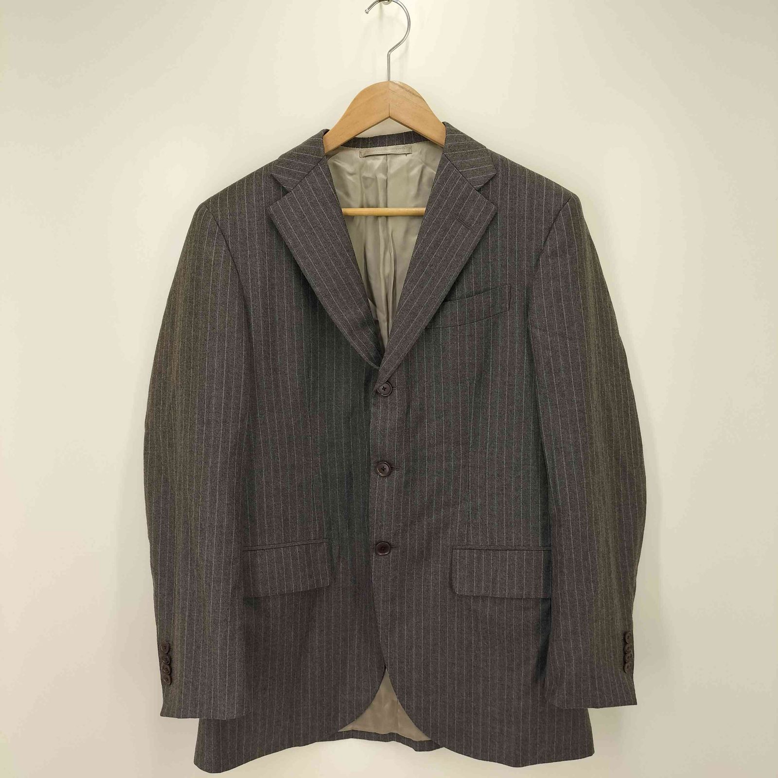 エルメネジルドゼニア Ermenegildo Zegna 段返り3B ストライプ 