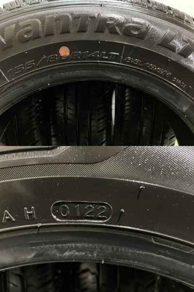 HANKOOK VanTRa LT 155/80R14 88/86N LT 14インチ 夏タイヤ 4本 22年製
