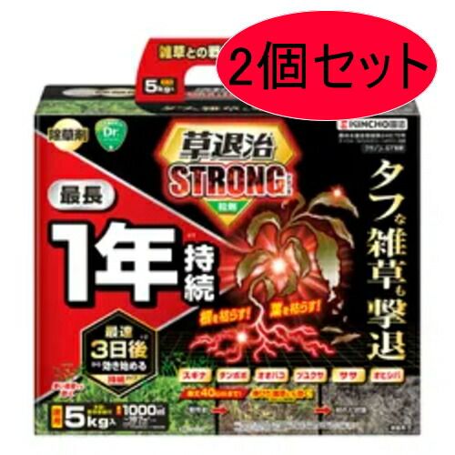 キンチョー園芸　草退治ストロング 粒剤　5k　2個セット