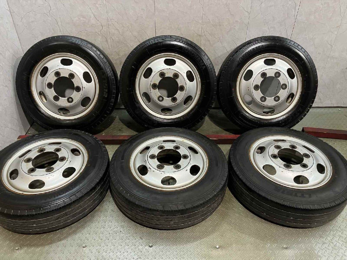 【YK LT151R 175/75R15 103/101L LT12PR】夏タイヤ 6本【トラックホイール 15インチ 5.5J6HPCD170約+96】ハブ径132mm バリ溝　(MTL030) クレジットカード QRコード決済可能 YK LT151R 175/75R15 103/101L LT12PR】夏タイヤ 6本【トラック