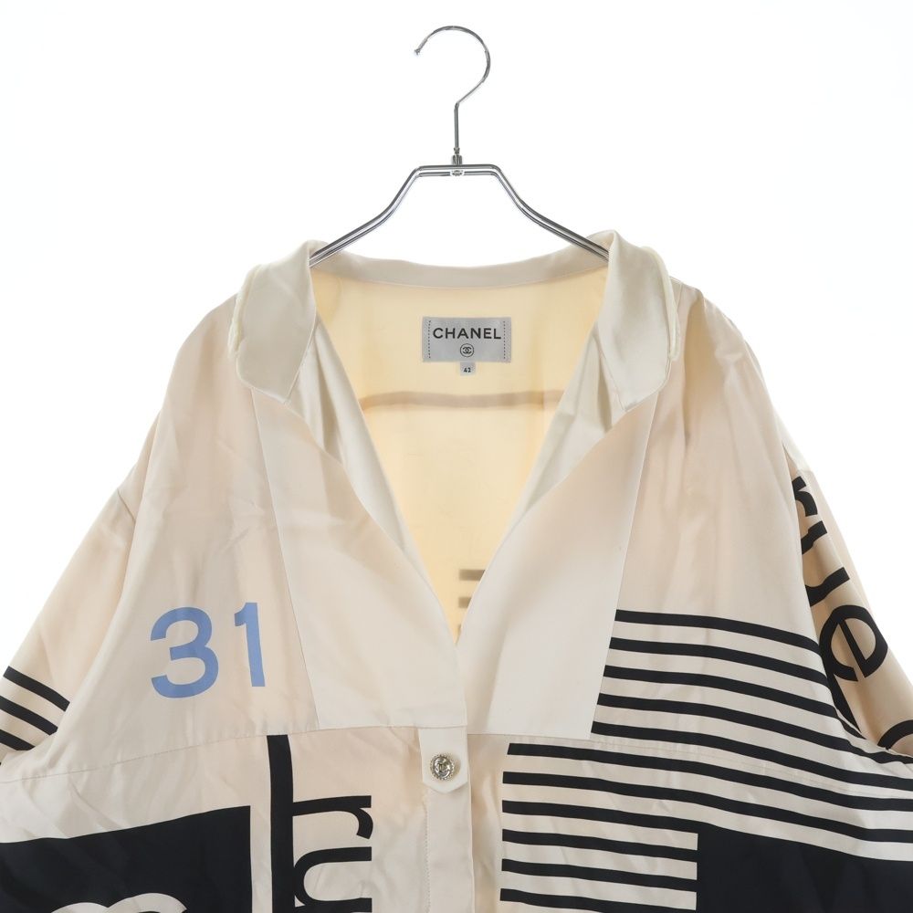 CHANEL (シャネル) ココマーク シルクロングシャツ P70571V62062