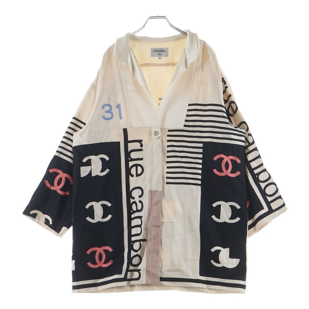 CHANEL (シャネル) ココマーク シルクロングシャツ P70571V62062