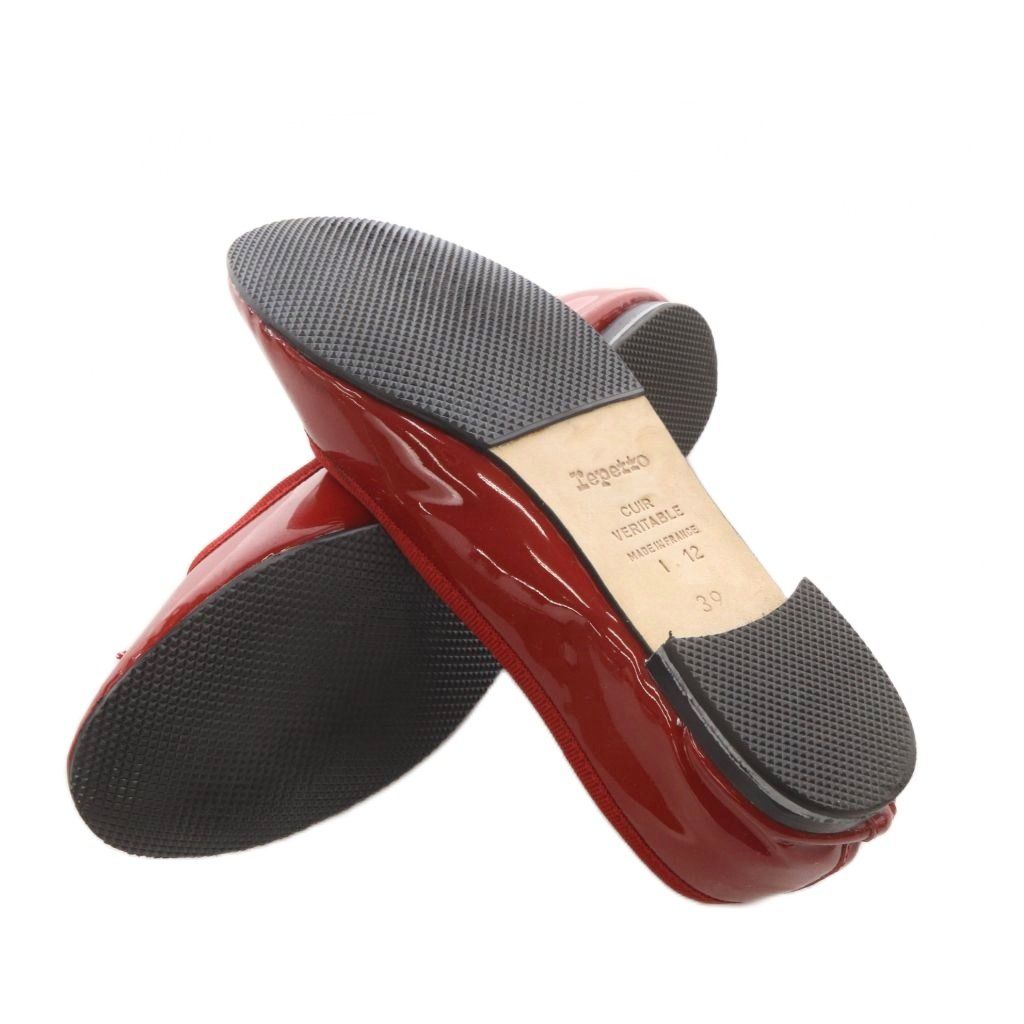 レペット 赤  39 レペット Repetto バレエシューズ リボン エナメル 39 赤 レッド /AN62