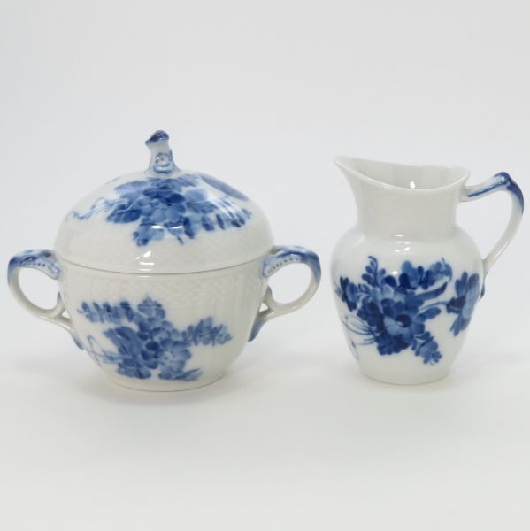 ロイヤルコペンハーゲン セット■ブルーフラワー カーブ シュガーポット クリーマー 2点セット 洋食器 Royal Copenhagen 1級品