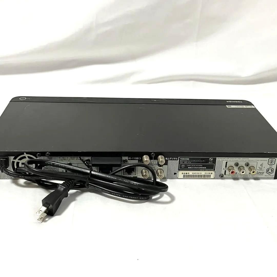 東芝 レグザ 3TB 3番組同時録画 ブルーレイレコーダー DBR-T670