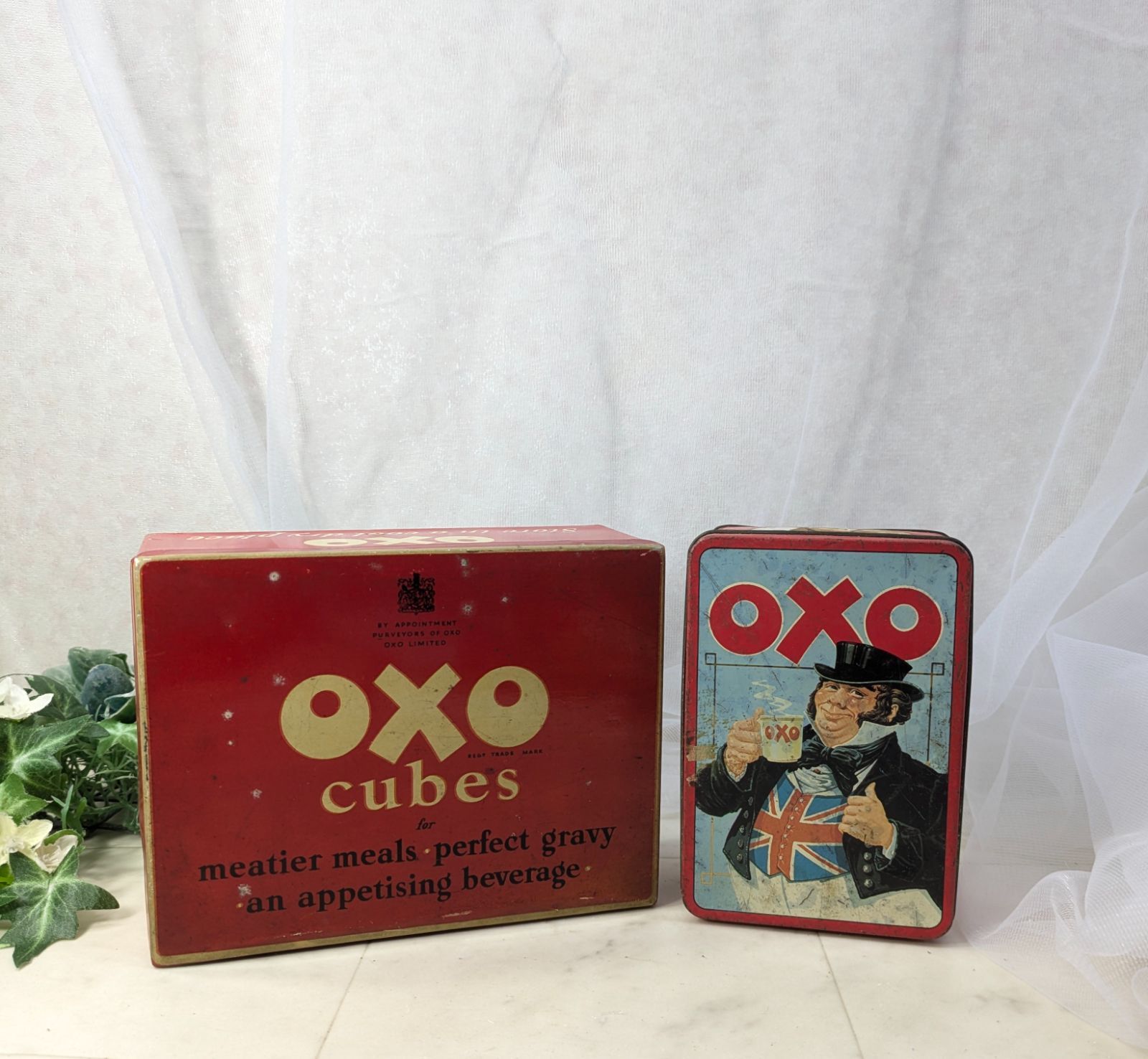 イギリス アンティーク oxo 缶 2個セット - メルカリ