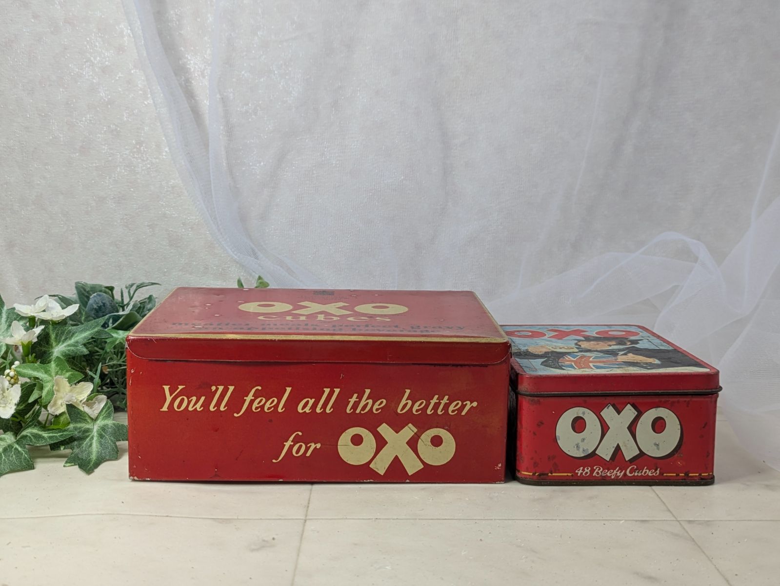 美術品・アンティーク・コレクション イギリス アンティーク oxo 缶